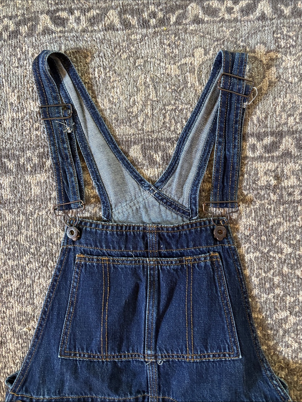 Free People Dark Wash Denim Overalls Size 26 - Picture 2 of 6